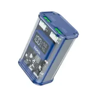 Hoco J105 10000mAh Crystal 22.5W Fast Charging Mini Power Bank Blue